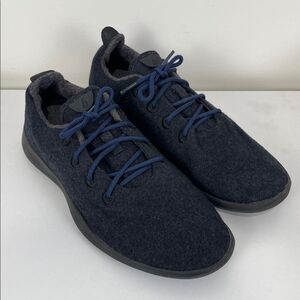 Allbirds Runner Navy Blue Men's 10 Merino Wool Sneakers Lace Up Lightweight
